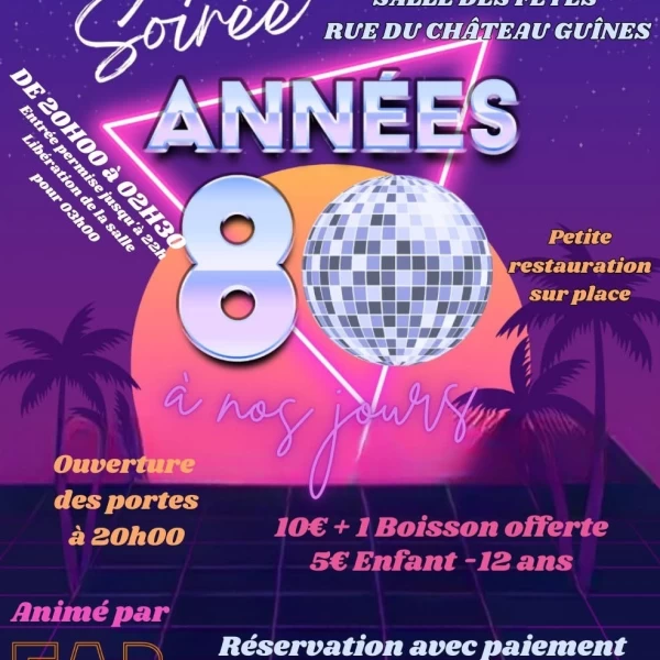 Soirée années 80 E.S.Guînes