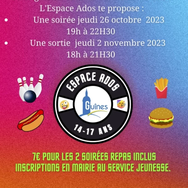 Soirées Espace Ados Toussaint 2023